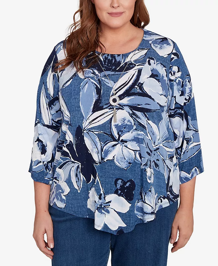 Классический джинсовый топ с цветочным принтом и объемным принтом размера плюс Alfred Dunner, мультиколор
Классический джинсовый топ с цветочным принтом и объемным принтом размера плюс Alfred Dunner, мультиколор