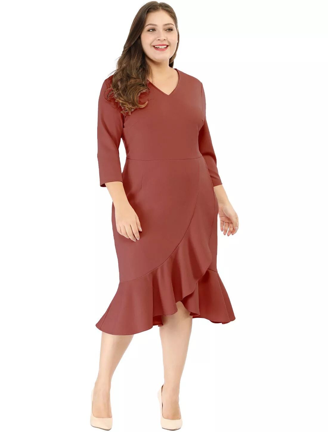 Женское облегающее платье миди больших размеров для выпускного вечера с рюшами и запахом Agnes Orinda, розовый
Женское облегающее платье миди больших размеров для выпускного вечера с рюшами и запахом Agnes Orinda, розовый