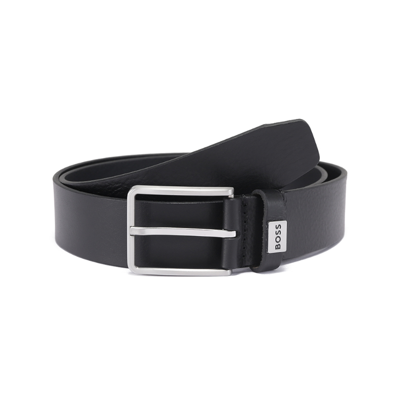 Ремень с кожаной пряжкой и логотипом HUGO BOSS, черный
Ремень с кожаной пряжкой и логотипом HUGO BOSS, черный