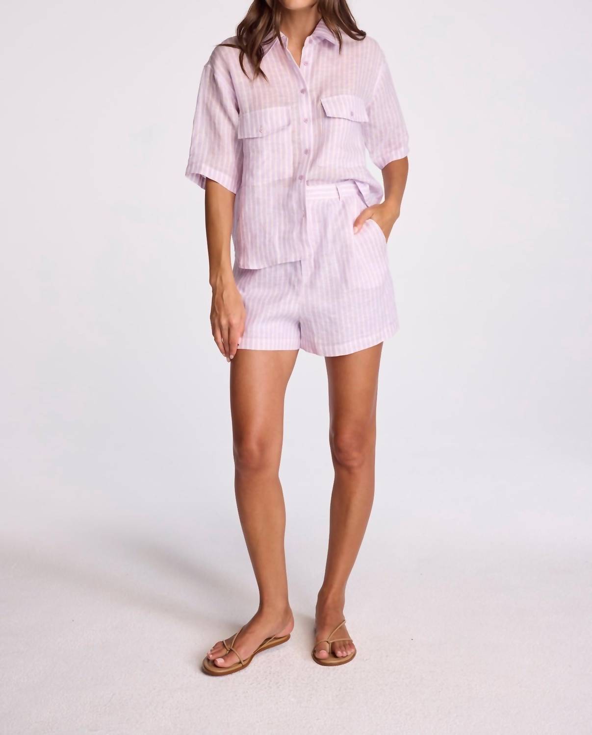 Шорты Aida в лавандовую полоску Sundays
Шорты Aida в лавандовую полоску Sundays