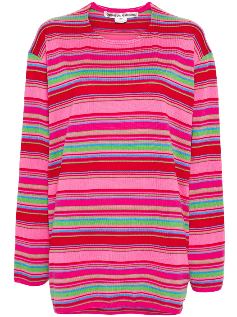 Полосатый джемпер с приспущенными плечами COMME DES GARCONS, розовый
Полосатый джемпер с приспущенными плечами COMME DES GARCONS, розовый