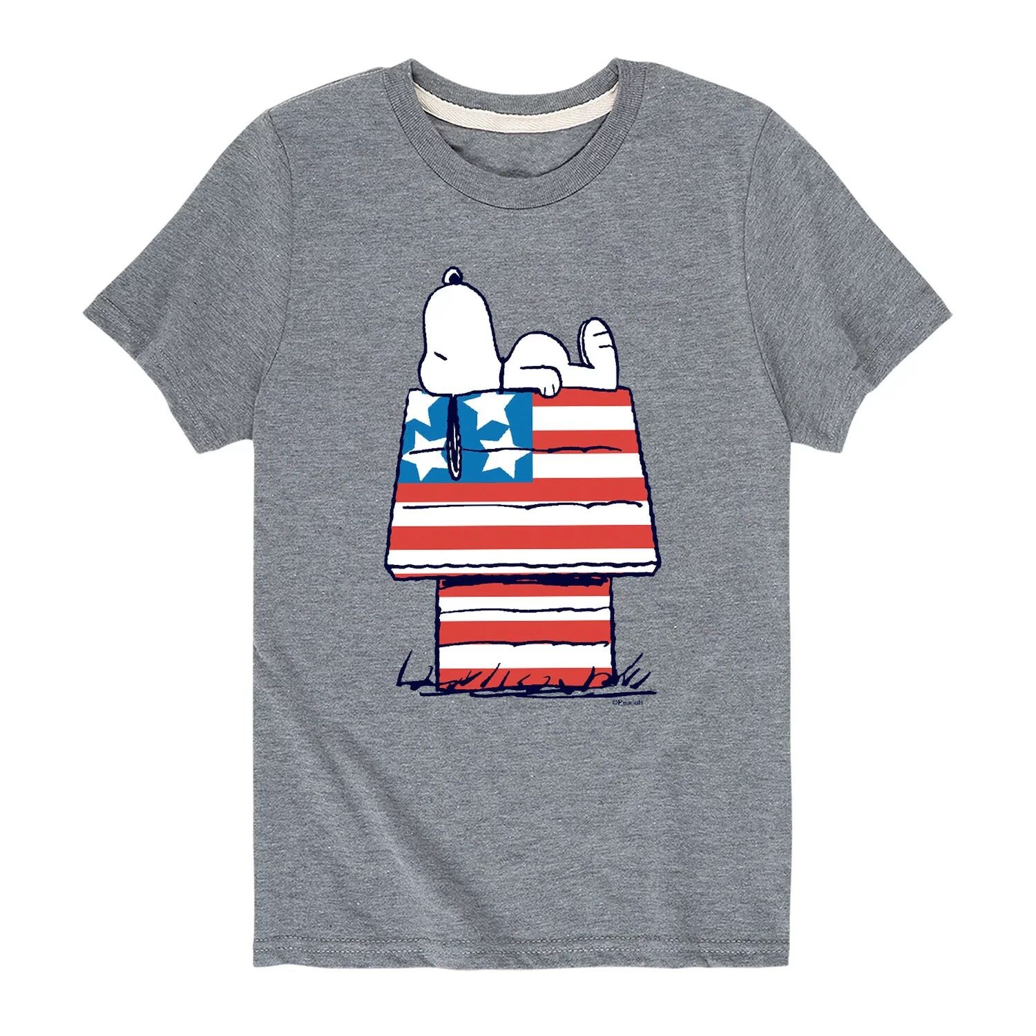 Футболка Peanuts Snoopy USA Flag House для мальчиков 8–20 лет с графическим рисунком Licensed Character
Футболка Peanuts Snoopy USA Flag House для мальчиков 8–20 лет с графическим рисунком Licensed Character