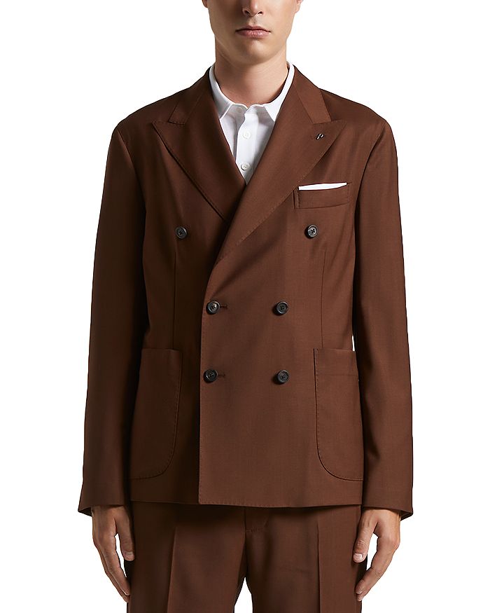 Классический двубортный пиджак Regular Fit Peserico, коричневый
Классический двубортный пиджак Regular Fit Peserico, коричневый