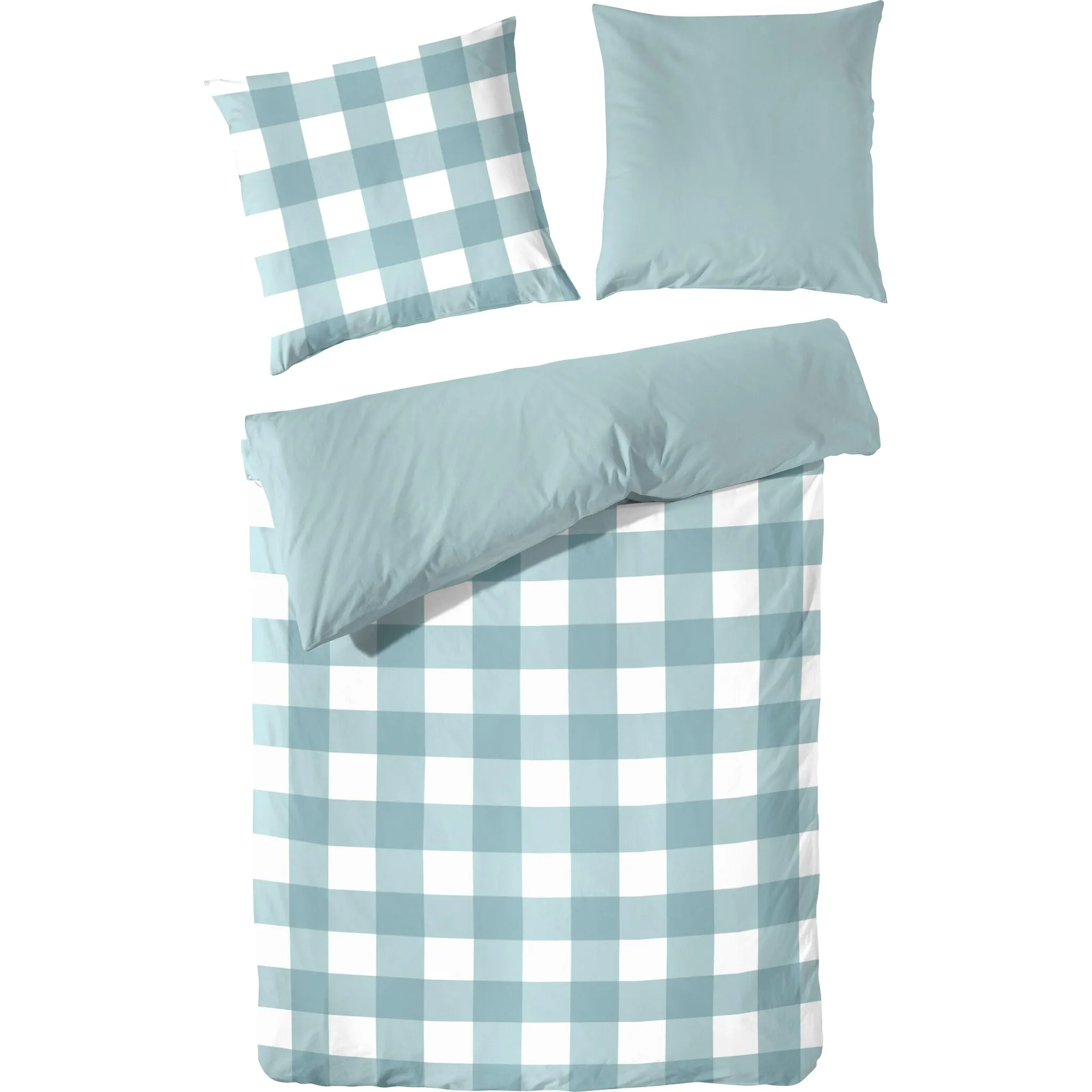 Постельное белье Primera «Basic Percale» в современном клетчатом дизайне, белый/аквамарин
Постельное белье Primera «Basic Percale» в современном клетчатом дизайне, белый/аквамарин