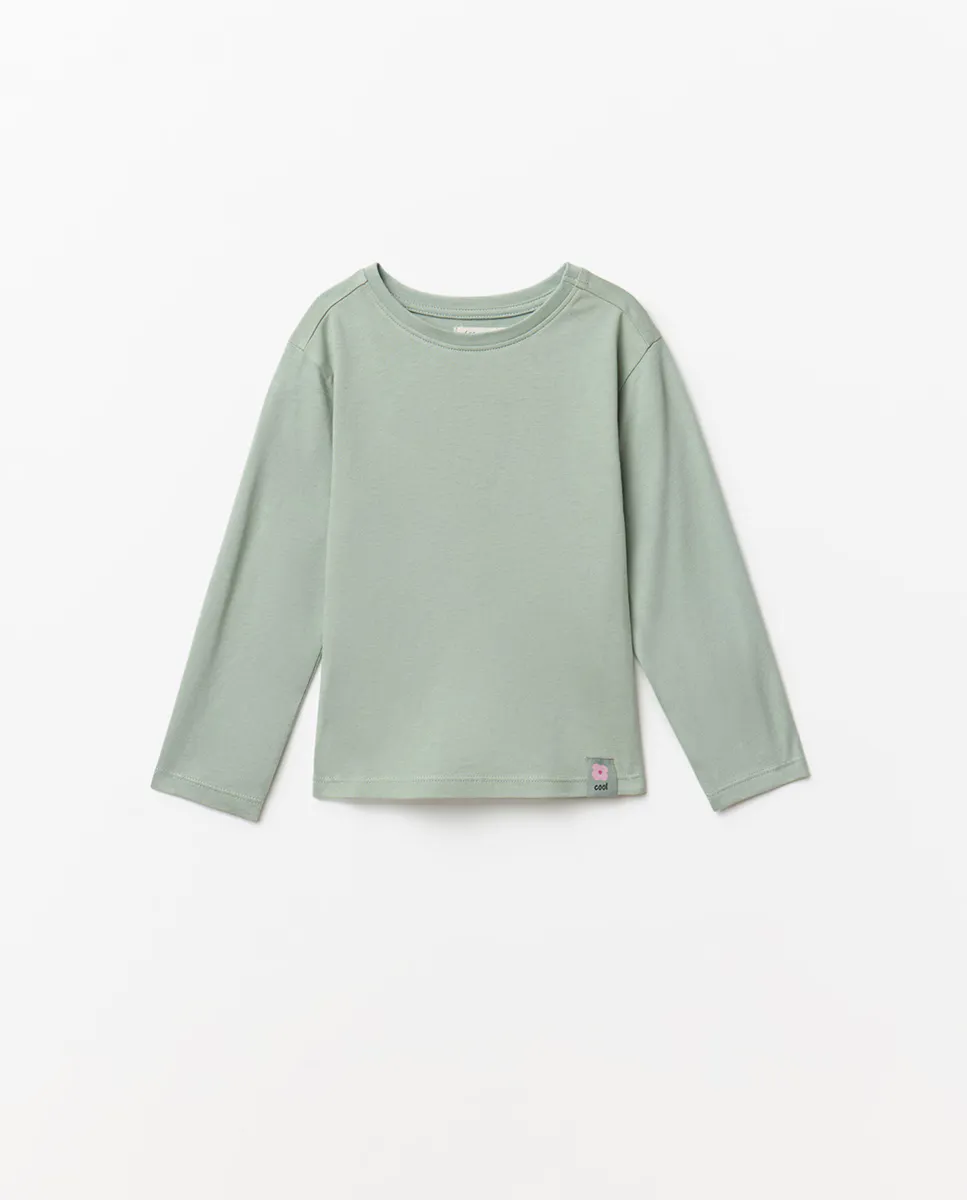 Базовая длинная футболка Sfera, зеленый 
Базовая длинная футболка Sfera, зеленый