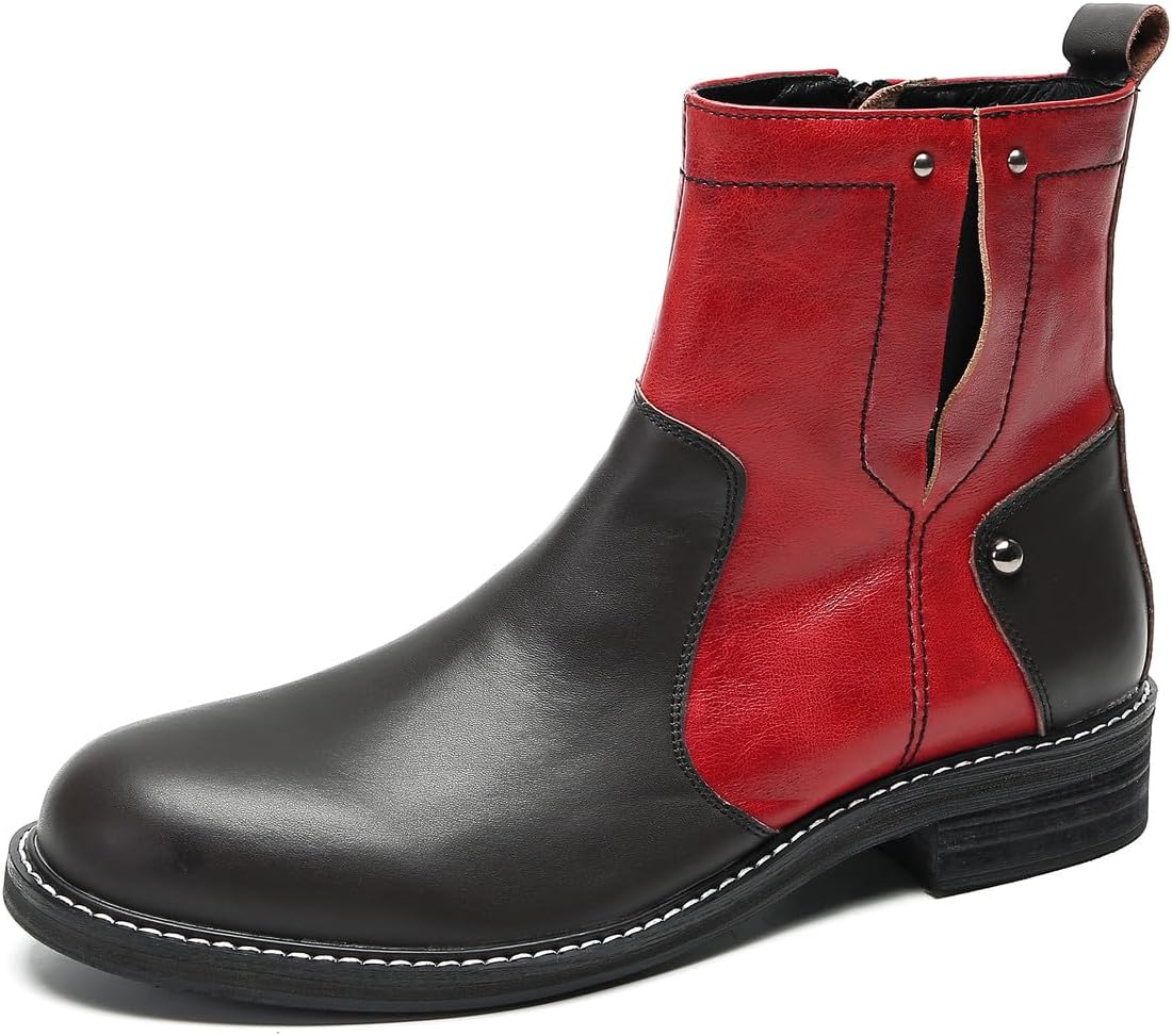 Мужские ботинки Santimon Chelsea, повседневные и нарядные ковбойские ботинки, двухцветные с молнией, из натуральной кожи, западного стиля, модные и удобные, для выпускного, свадьбы, вечеринки, красный
Мужские ботинки Santimon Chelsea, повседневные и нарядные ковбойские ботинки, двухцветные с молнией, из натуральной кожи, западного стиля, модные и удобные, для выпускного, свадьбы, вечеринки, красный