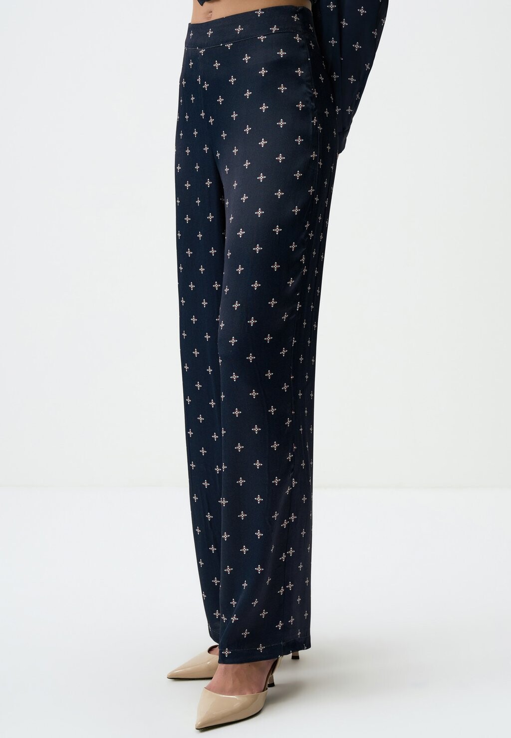 Брюки RELAXED FIT WIDE LEG PATTERNED Jimmy Key, темно-синий 
Брюки RELAXED FIT WIDE LEG PATTERNED Jimmy Key, темно-синий