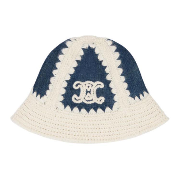 CELINE Триумф Шляпа Букет из Вязаной Шерсти и Денима, Two-tone
CELINE Триумф Шляпа Букет из Вязаной Шерсти и Денима, Two-tone