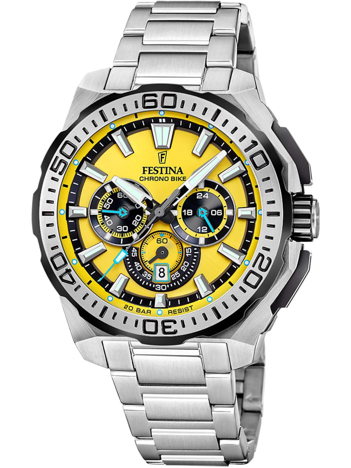 Festina Мужские наручные часы-хронограф, сталь/желтый
Festina Мужские наручные часы-хронограф, сталь/желтый