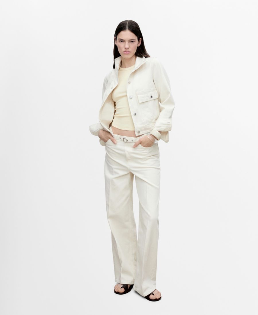 Женские джинсы с широкими штанинами и поясом MANGO, Off White
Женские джинсы с широкими штанинами и поясом MANGO, Off White