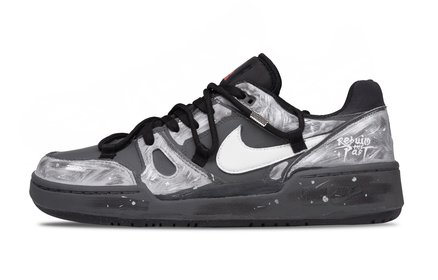 Nike Мужские низкие скейтбордные кроссовки Full Force с амортизацией, черный и серый
Nike Мужские низкие скейтбордные кроссовки Full Force с амортизацией, черный и серый