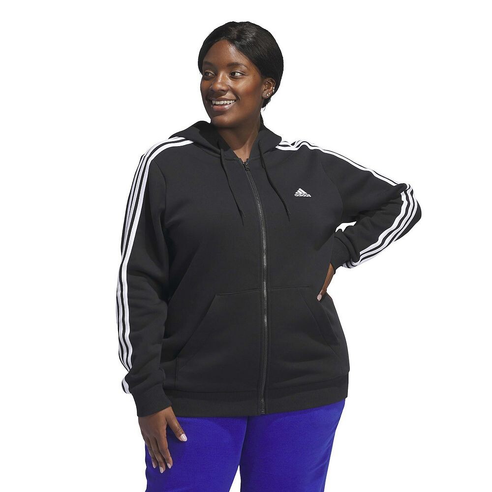 Флисовая худи adidas Essentials с 3 полосками и молнией во всю длину больших размеров Adidas, черный
Флисовая худи adidas Essentials с 3 полосками и молнией во всю длину больших размеров Adidas, черный