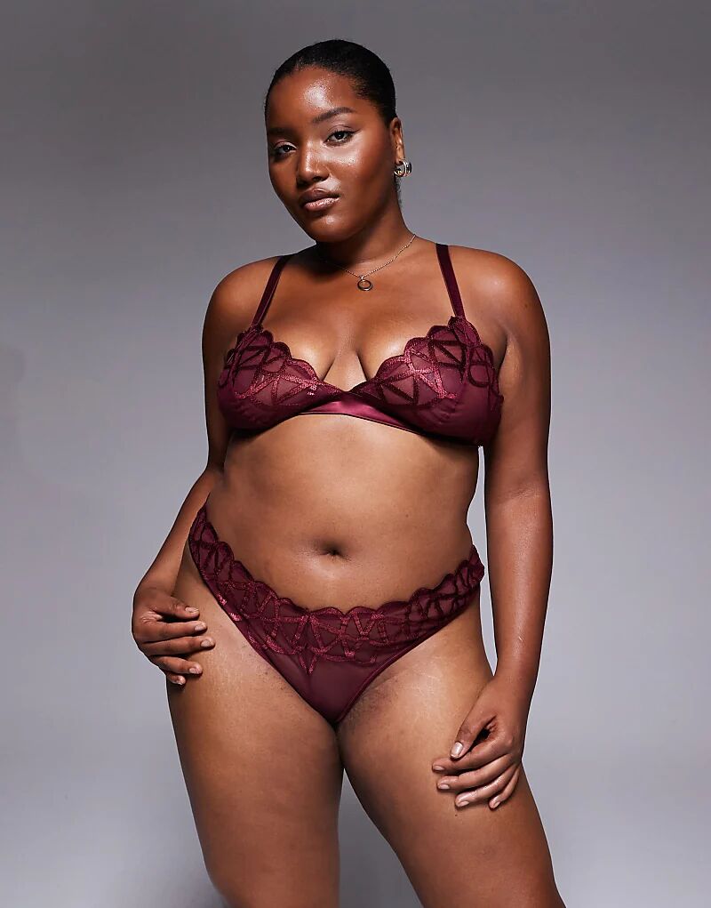 Классические стринги ASOS DESIGN Curve Simone премиум-класса с тонкой вышивкой и атласной окантовкой в бордовом цвете
Классические стринги ASOS DESIGN Curve Simone премиум-класса с тонкой вышивкой и атласной окантовкой в бордовом цвете