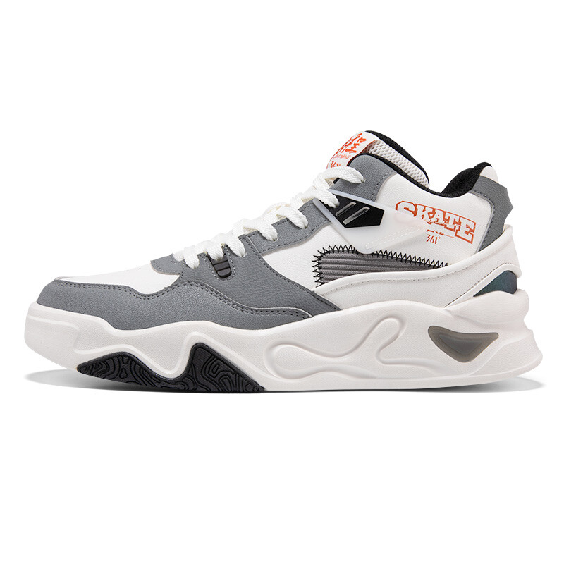 Кроссовки для скейтборда мужские, среднего размера, белый/графитово-серый 361°
Кроссовки для скейтборда мужские, среднего размера, белый/графитово-серый 361°