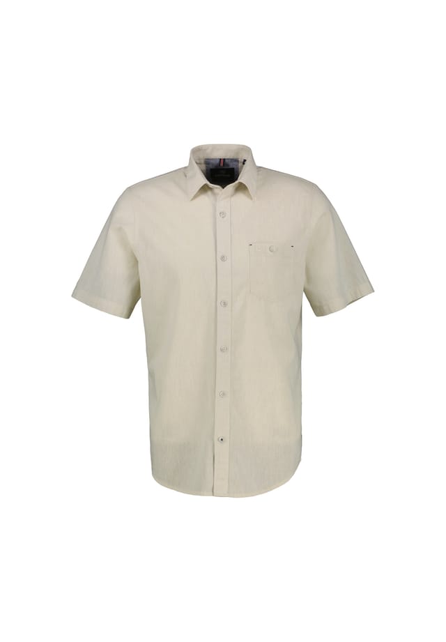 Рубашка с коротким рукавом с добавлением льна однотонная Lerros, белый
Рубашка с коротким рукавом с добавлением льна однотонная Lerros, белый