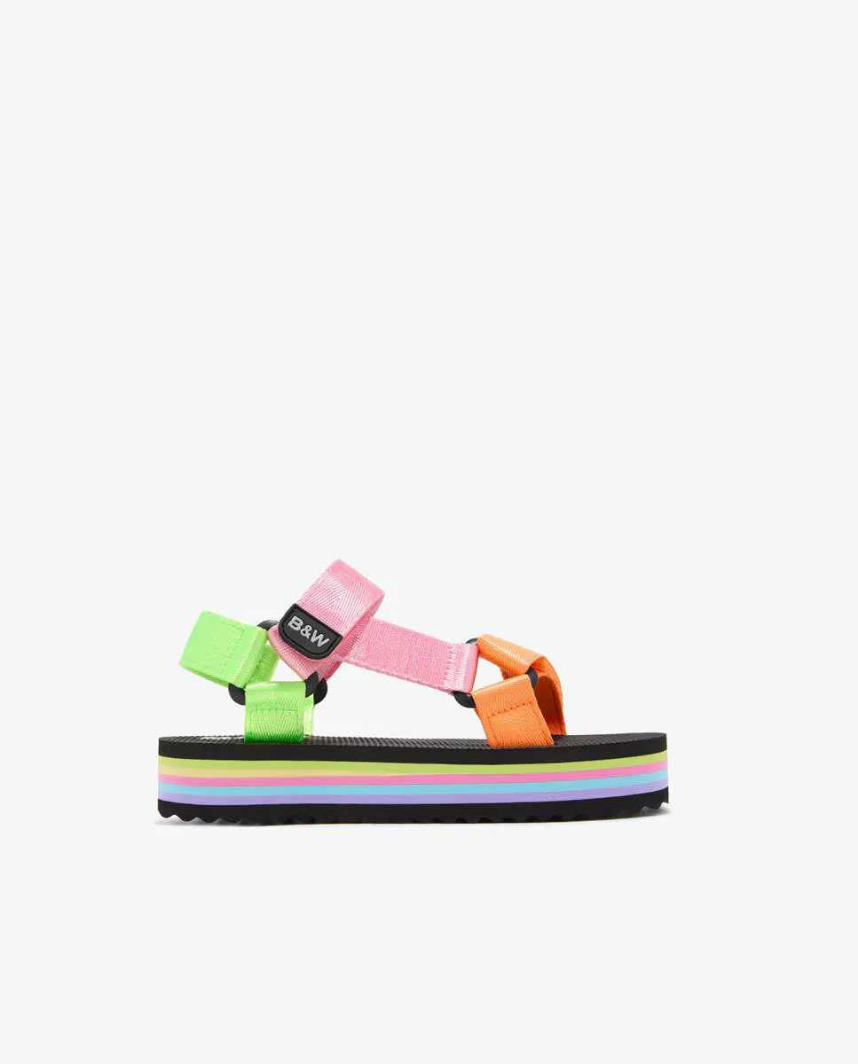 Разноцветные черно-белые сандалии для девочек на платформе с застежкой-липучкой Conguitos
Разноцветные черно-белые сандалии для девочек на платформе с застежкой-липучкой Conguitos