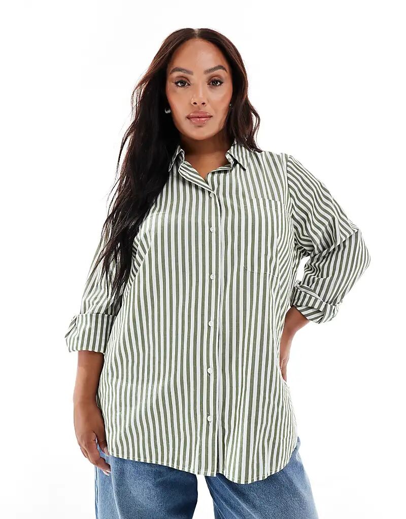 Рубашка с полосками на кармане New Look Curve зеленого цвета
Рубашка с полосками на кармане New Look Curve зеленого цвета