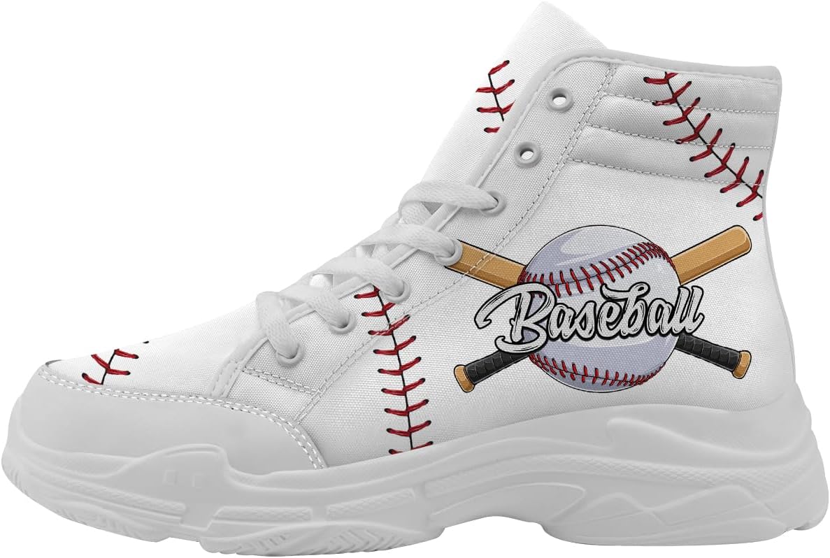 Кроссовки с принтом бейсбола для женщин и мужчин, высокие на шнуровке, из холщовой ткани, подарок для него и для нее Quorax, белый/красный/коричневый
Кроссовки с принтом бейсбола для женщин и мужчин, высокие на шнуровке, из холщовой ткани, подарок для него и для нее Quorax, белый/красный/коричневый