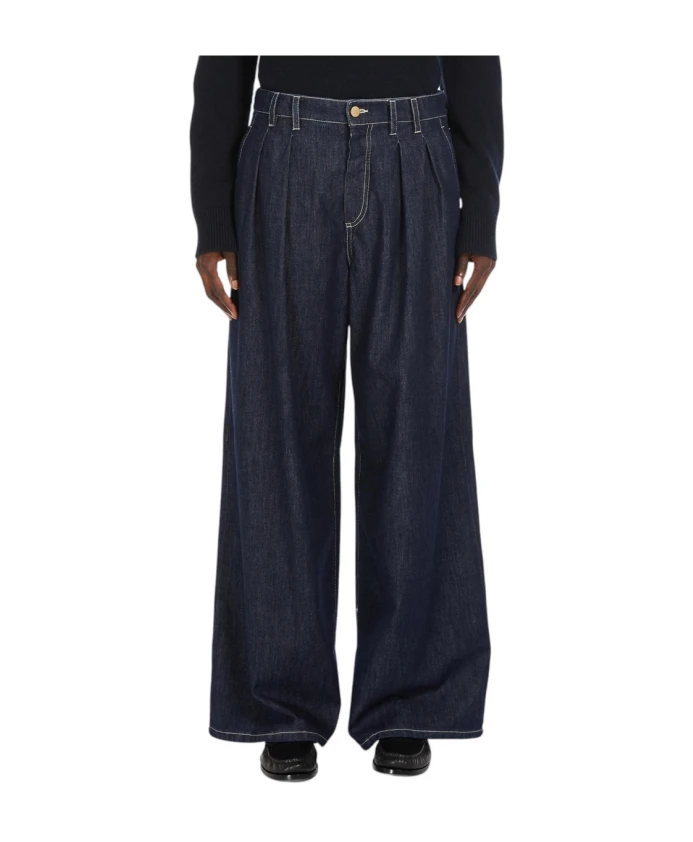 Джинсы с широкими штанинами цвета индиго Max Mara Studio, синий
Джинсы с широкими штанинами цвета индиго Max Mara Studio, синий