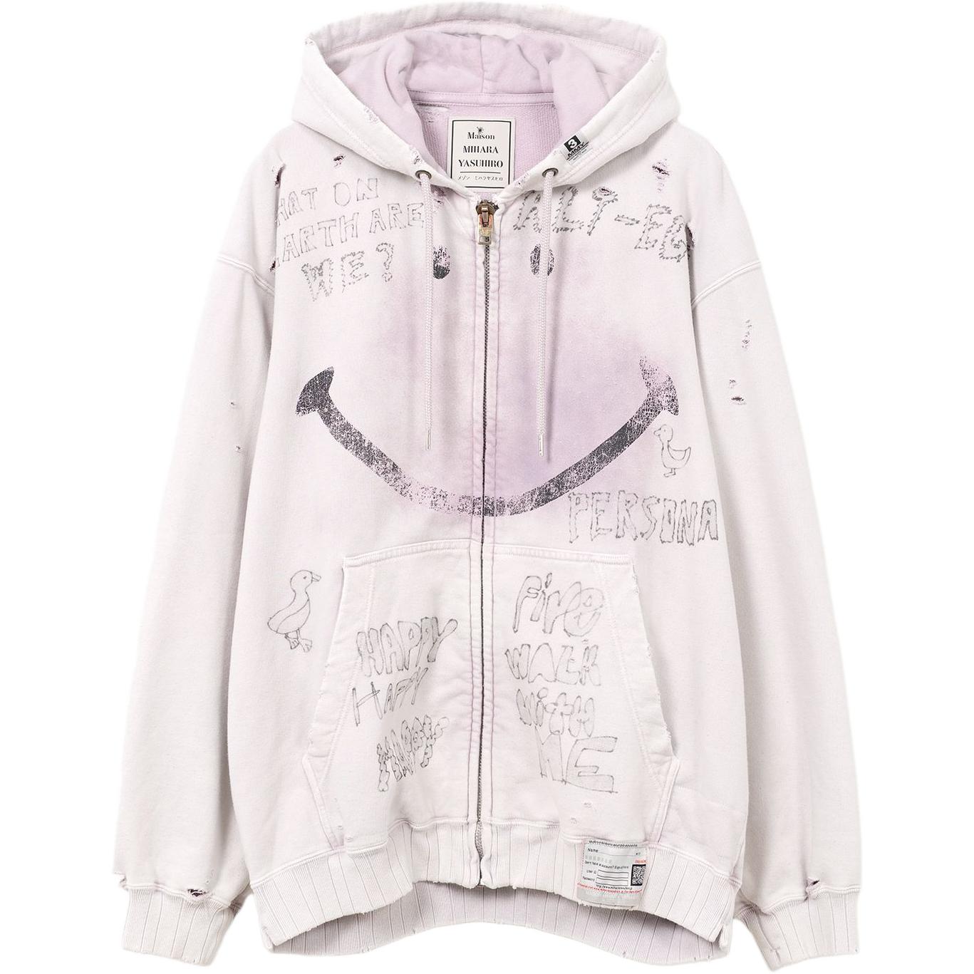 Maison Mihara Yasuhiro Худи с молнией и принтом в виде отбеленного смайлика
Maison Mihara Yasuhiro Худи с молнией и принтом в виде отбеленного смайлика