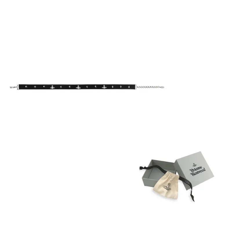 Vivienne Westwood Brass Leather Necklaces Men's Silver/Black
Vivienne Westwood Brass Leather Necklaces Men's Silver/Black