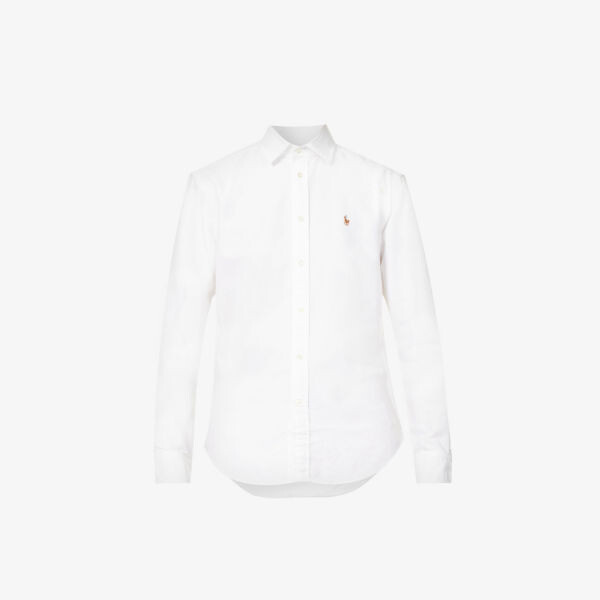 Хлопковая рубашка классического кроя с фирменной вышивкой Polo Ralph Lauren, белый
Хлопковая рубашка классического кроя с фирменной вышивкой Polo Ralph Lauren, белый