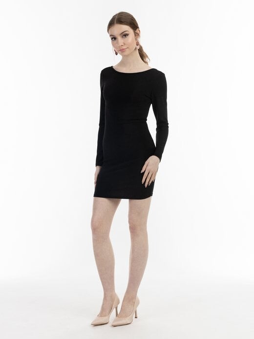 Вязаное платье мини с длинными рукавами Mymo, черный
Вязаное платье мини с длинными рукавами Mymo, черный