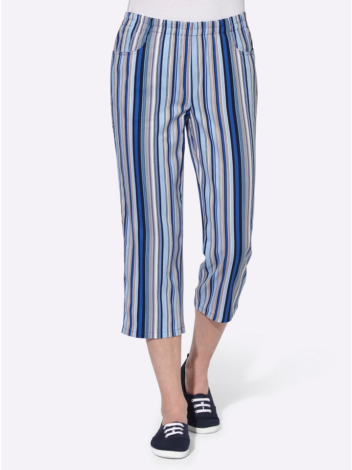 WITT WEIDEN Брюки-капри в синюю полоску из джинсовой ткани
WITT WEIDEN Брюки-капри в синюю полоску из джинсовой ткани