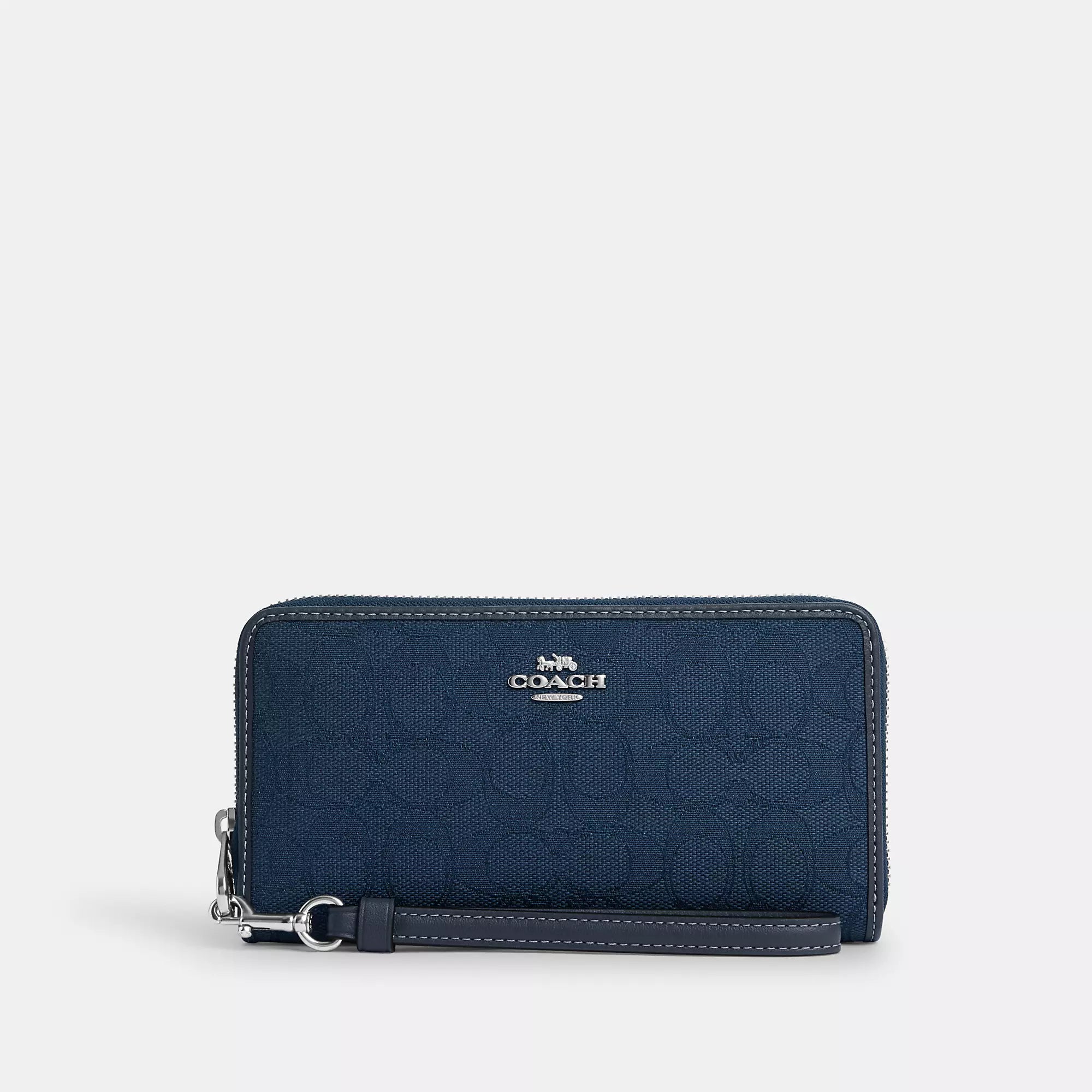 Длинный кошелек Coach Outlet на молнии из фирменного жаккарда, цвет silver/denim/dark denim
Длинный кошелек Coach Outlet на молнии из фирменного жаккарда, цвет silver/denim/dark denim