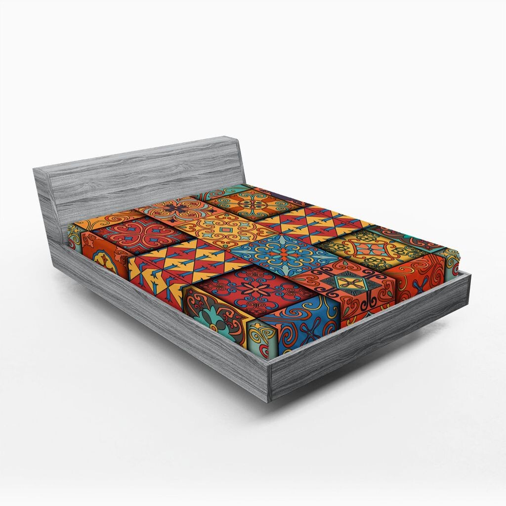 Простыня ABAKUHAUS Talavera, цветная объемная плитка, иллюстрация в стиле этнического азулехо, 90 x 190 см, разноцветная 
Простыня ABAKUHAUS Talavera, цветная объемная плитка, иллюстрация в стиле этнического азулехо, 90 x 190 см, разноцветная