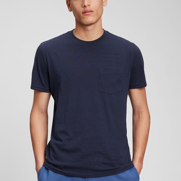 Футболка из хлопка с карманом Gap, синий
Футболка из хлопка с карманом Gap, синий