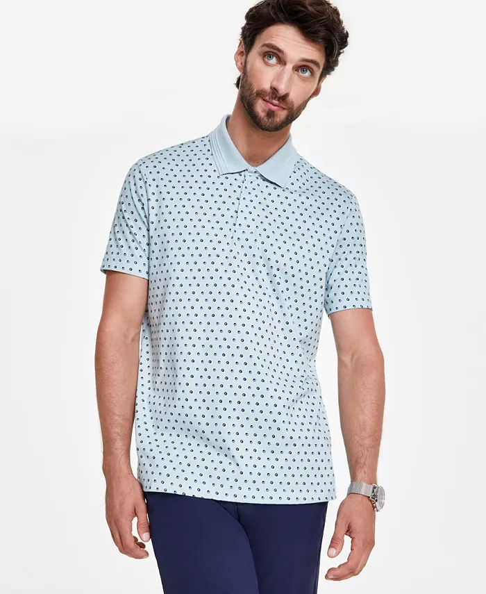 Мужская поло с геометрическим круговым принтом Alfani, синий
Мужская поло с геометрическим круговым принтом Alfani, синий