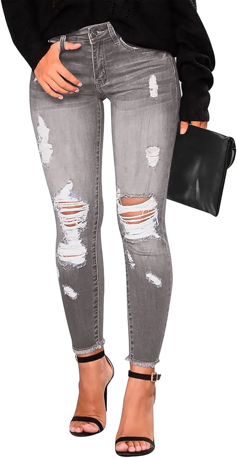 Женские джинсы с высокой талией рваные стрейч
Женские джинсы с высокой талией рваные стрейч