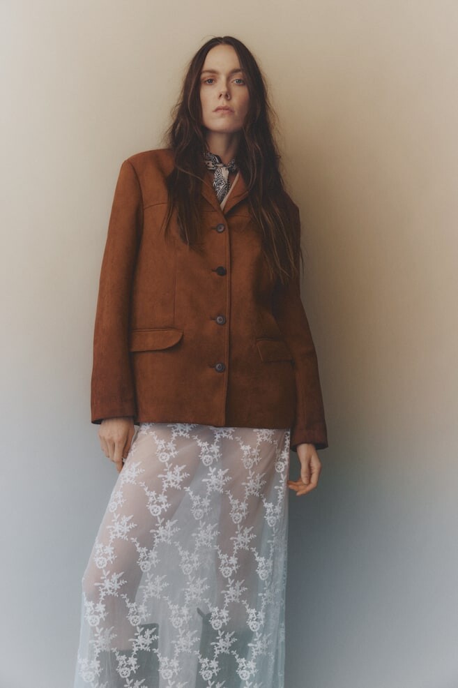 Длинная кружевная юбка H&M, белый
Длинная кружевная юбка H&M, белый