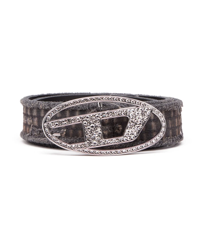 Ремень из парусины и кожи со стразами Diesel, черный
Ремень из парусины и кожи со стразами Diesel, черный