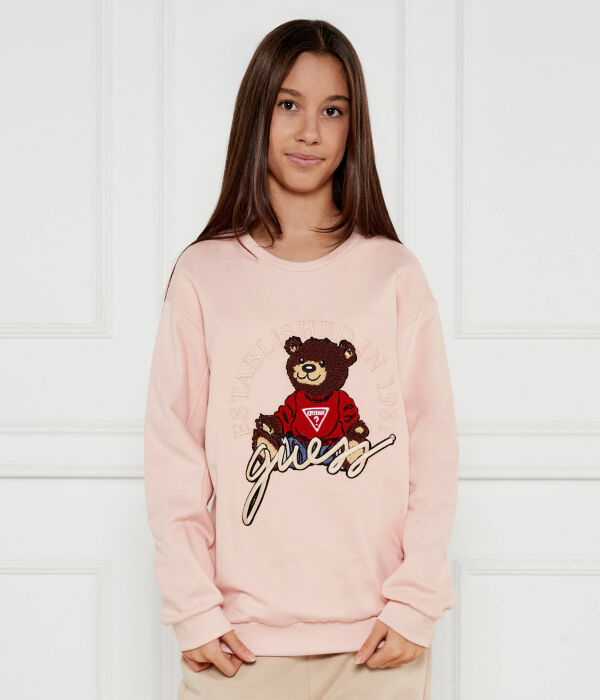 Толстовка детская Guess с вышитым медведем, розовый
Толстовка детская Guess с вышитым медведем, розовый