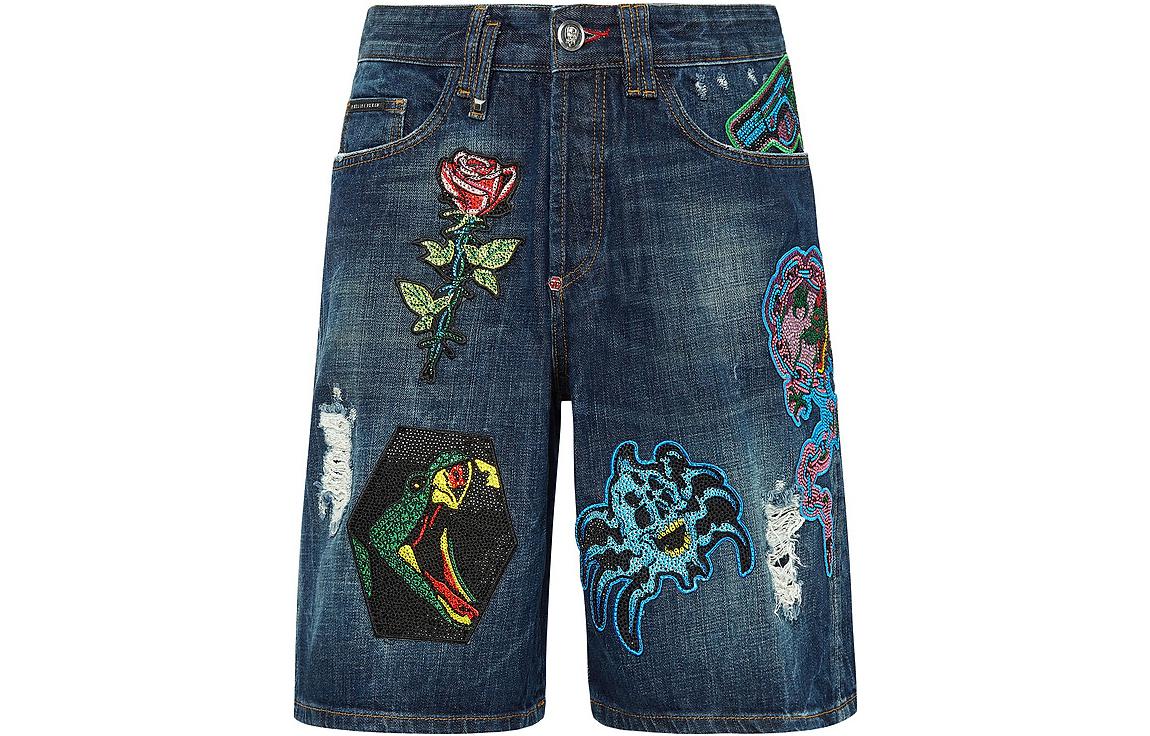 PHILIPP PLEIN Джинсовые шорты мужские голубые
PHILIPP PLEIN Джинсовые шорты мужские голубые