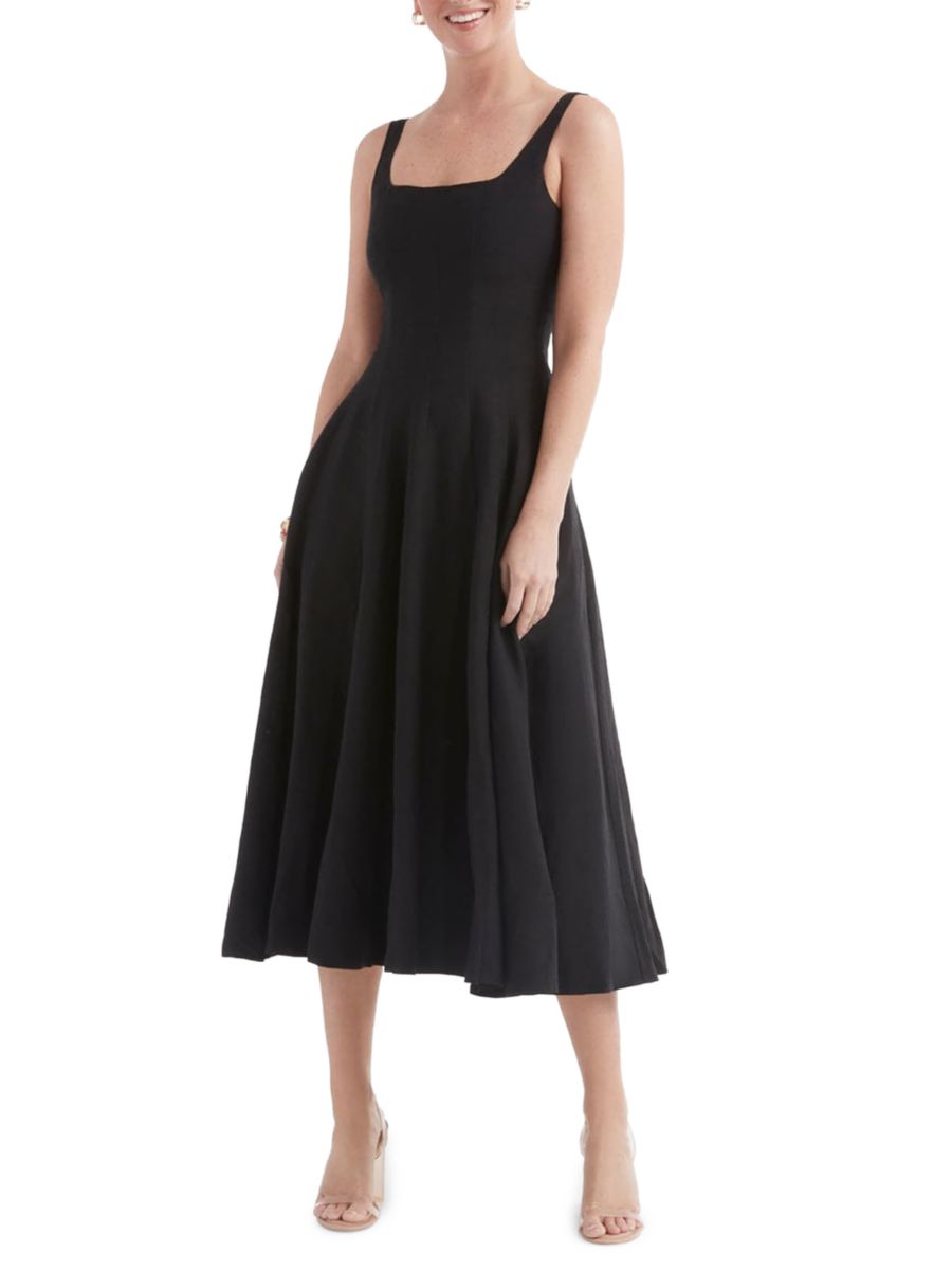 Платье-миди Ana Floral A-Line Hermoza, черный 
Платье-миди Ana Floral A-Line Hermoza, черный