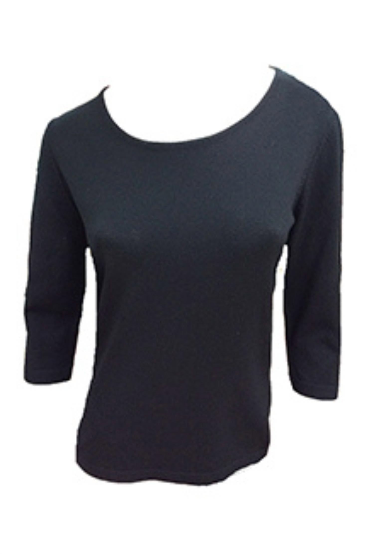 Топ с круглым вырезом 3/4 черного цвета ANGEL
Топ с круглым вырезом 3/4 черного цвета ANGEL