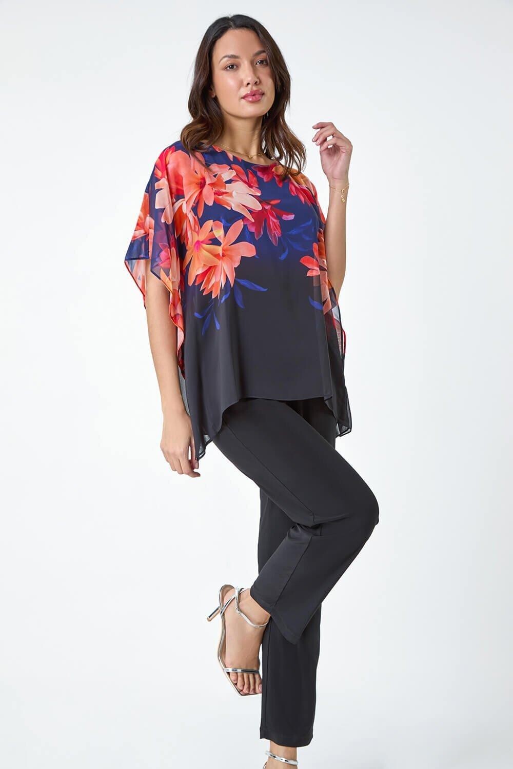 Шифоновый комбинезон с цветочным принтом Roman, синий
Шифоновый комбинезон с цветочным принтом Roman, синий