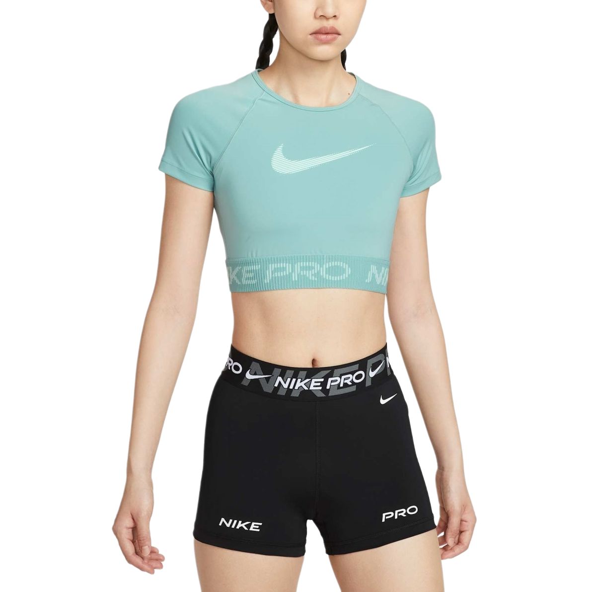 Женская майка Pro Dri FIT с коротким рукавом и принтом Nike, зеленый
Женская майка Pro Dri FIT с коротким рукавом и принтом Nike, зеленый