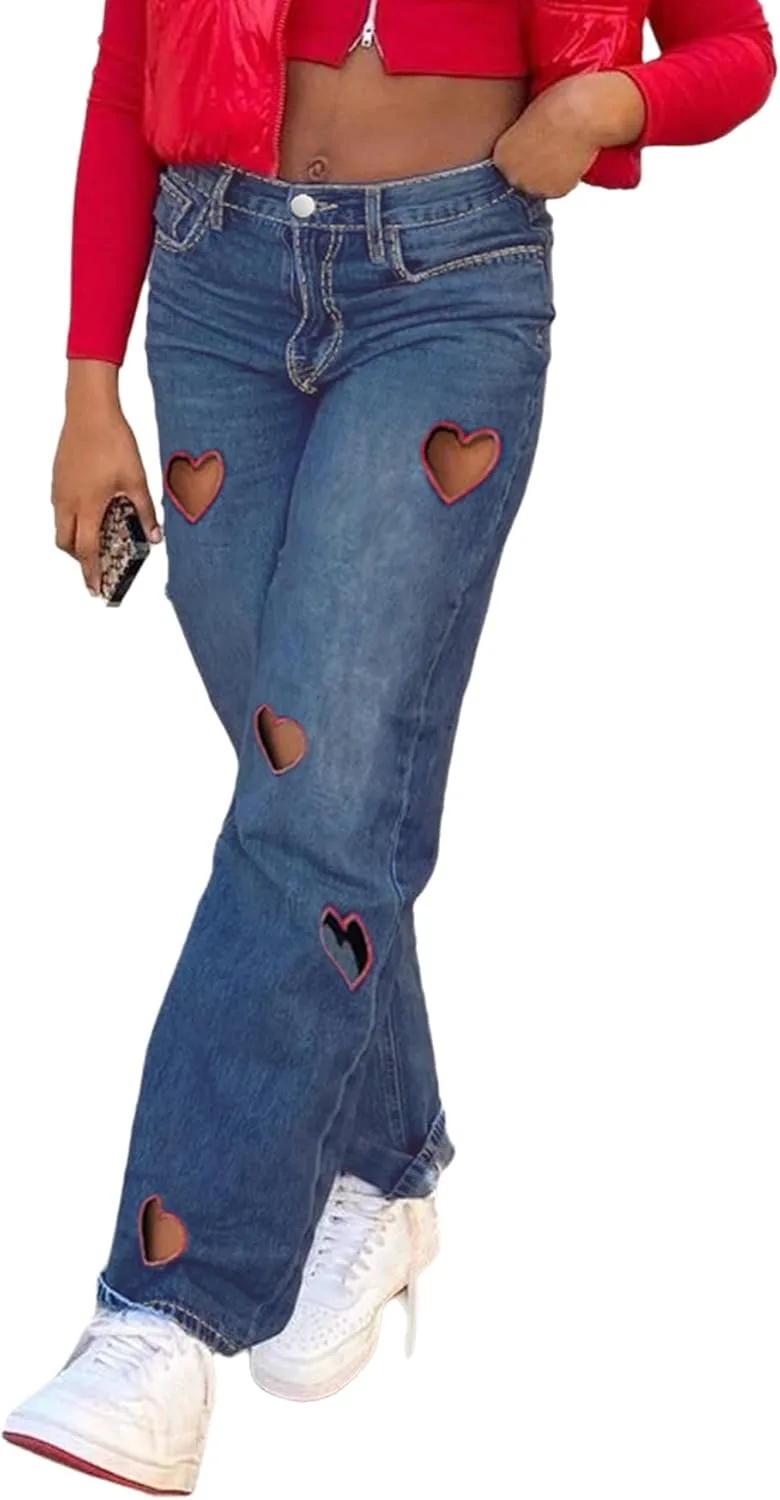 Женские джинсы Mid Rise Boyfriend с вырезом в виде сердца YADMISU
Женские джинсы Mid Rise Boyfriend с вырезом в виде сердца YADMISU