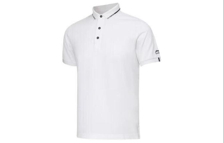 Рубашка поло унисекс белая Lining, белый 
Рубашка поло унисекс белая Lining, белый