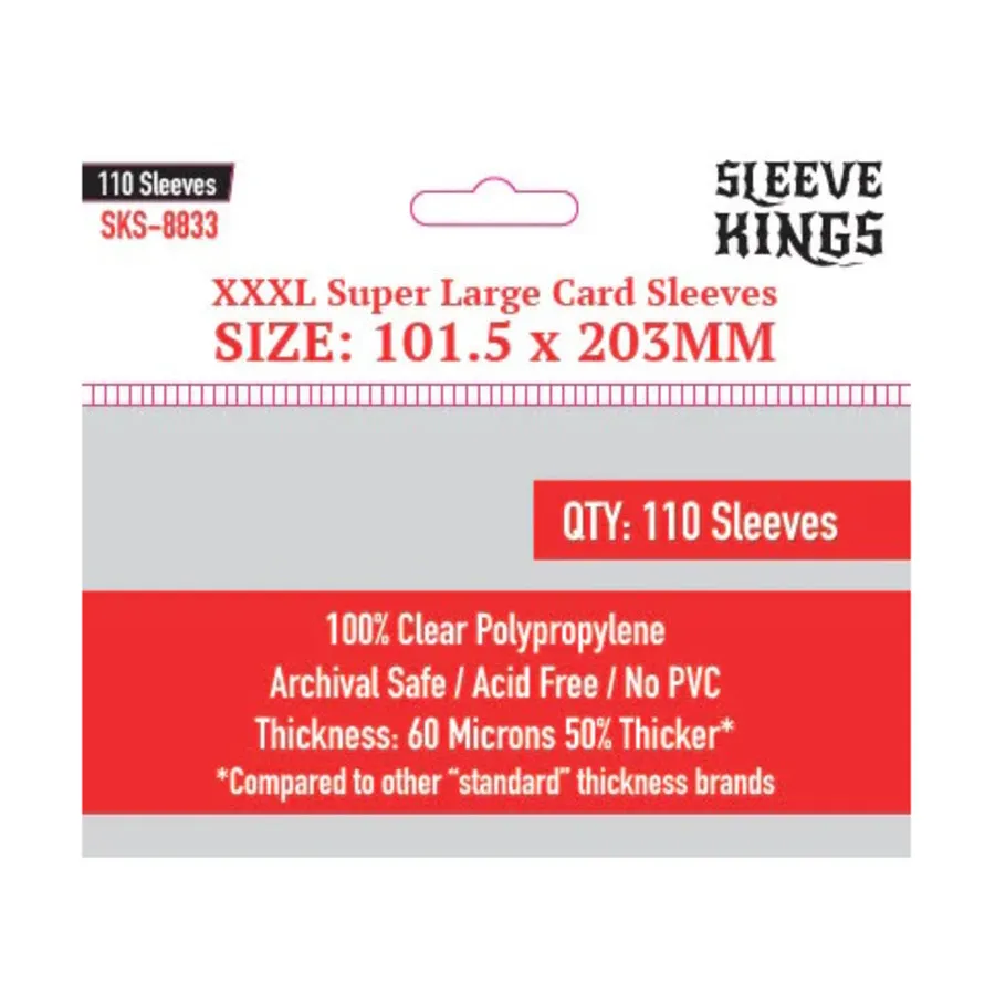 Супер большие конверты для карточек XXXL 101,5x203 мм (110), Card Sleeves (Sleeve Kings)
Супер большие конверты для карточек XXXL 101,5x203 мм (110), Card Sleeves (Sleeve Kings)