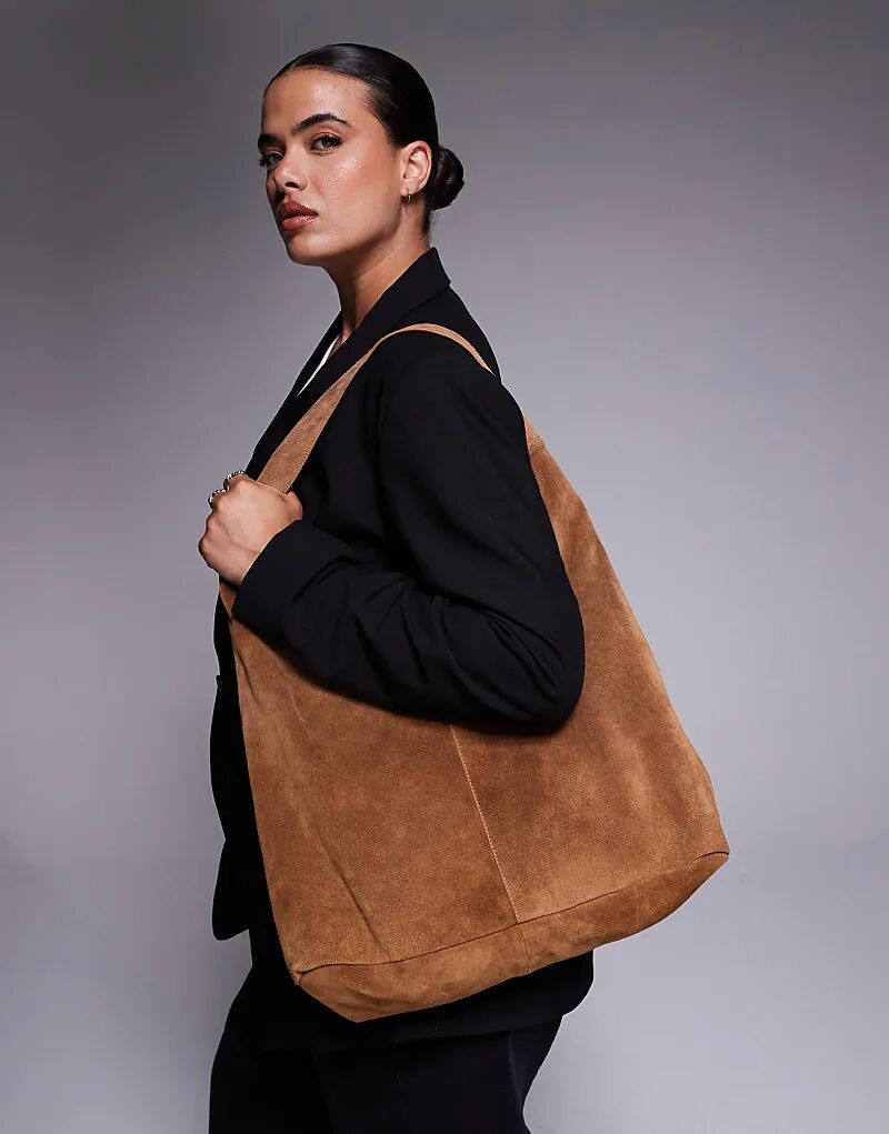 Сумка-тоут River Island из светло-коричневой замши
Сумка-тоут River Island из светло-коричневой замши