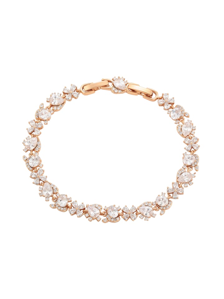Faina Женский браслет с кристаллами, розовое золото, белый
Faina Женский браслет с кристаллами, розовое золото, белый