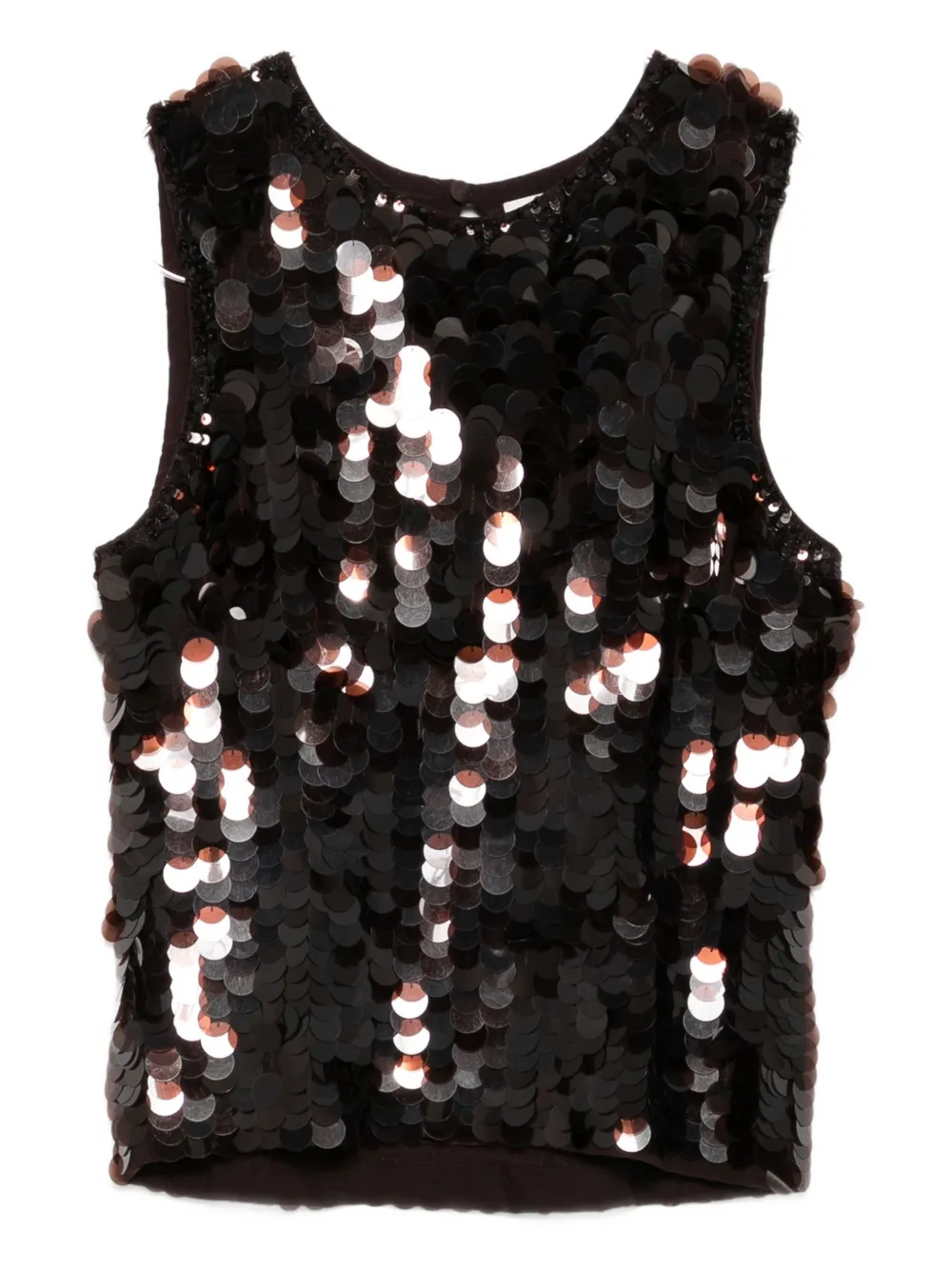 Топ без рукавов с пайетками P.A.R.O.S.H., коричневый
Топ без рукавов с пайетками P.A.R.O.S.H., коричневый