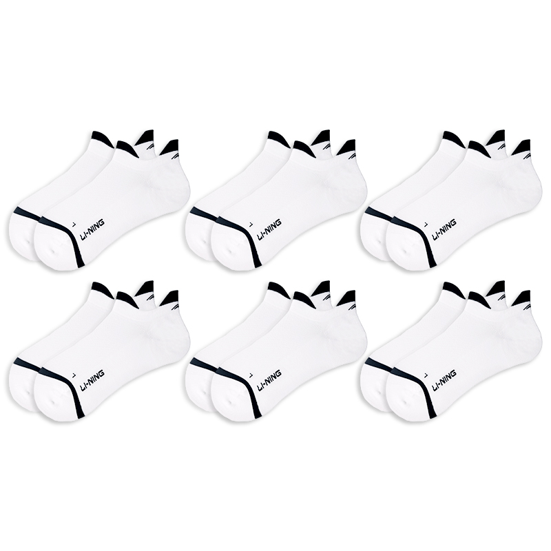 LINING Низкие носки унисекс, 6 пар, белые
LINING Низкие носки унисекс, 6 пар, белые