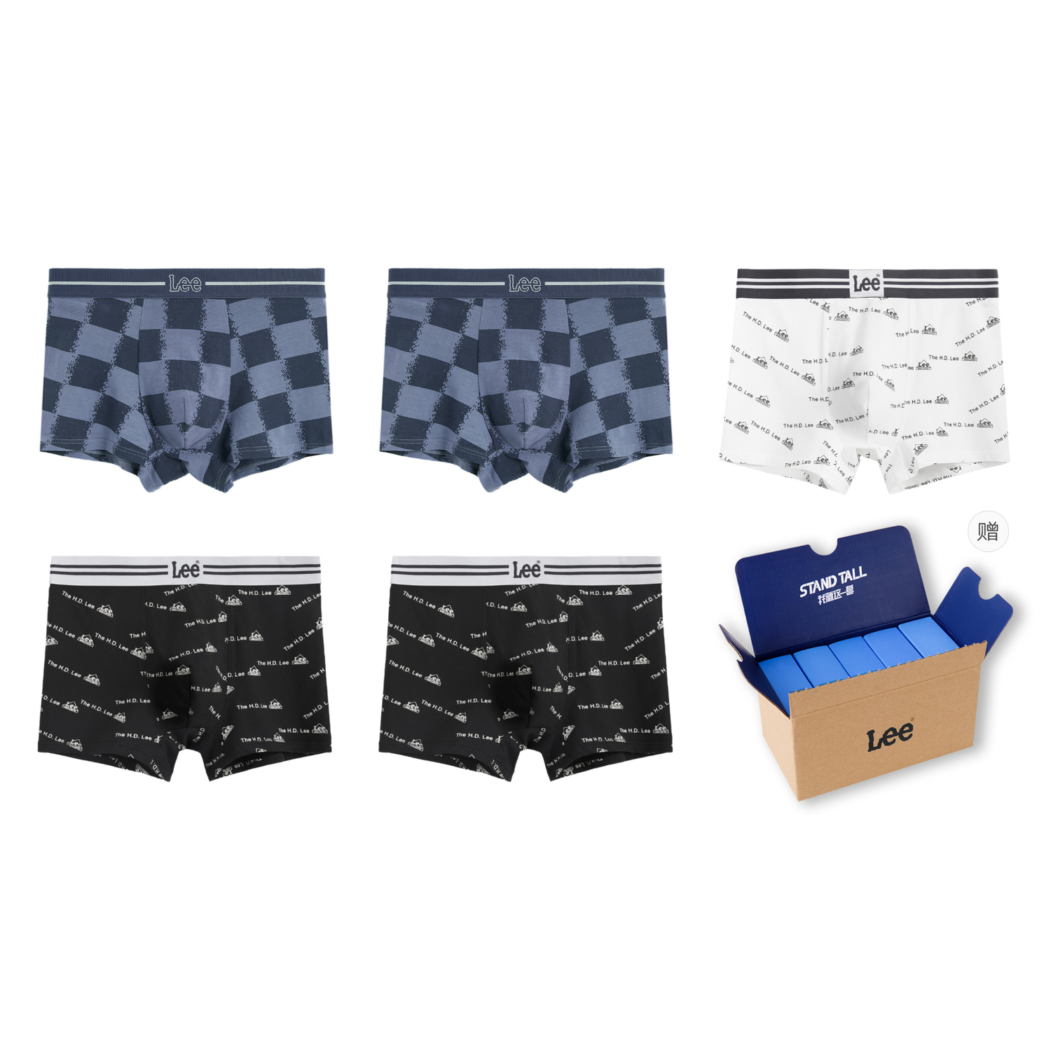 Lee Подарочный набор мужского белья 5 пар
Lee Подарочный набор мужского белья 5 пар