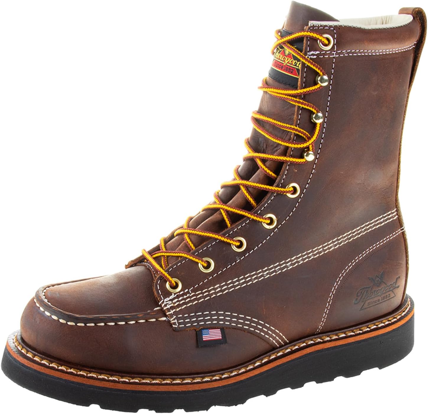 Мужские ботинки Thorogood American Heritage с мыском-мок, 20 см, из кожи высокого качества, с мягким носком, противоскользящей подошвой на клиновидном каблуке и комфортной стелькой; соответствует стандарту EH, черный
Мужские ботинки Thorogood American Heritage с мыском-мок, 20 см, из кожи высокого качества, с мягким носком, противоскользящей подошвой на клиновидном каблуке и комфортной стелькой; соответствует стандарту EH, черный
